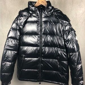 Moncler Shiny Black Puffer Jacket